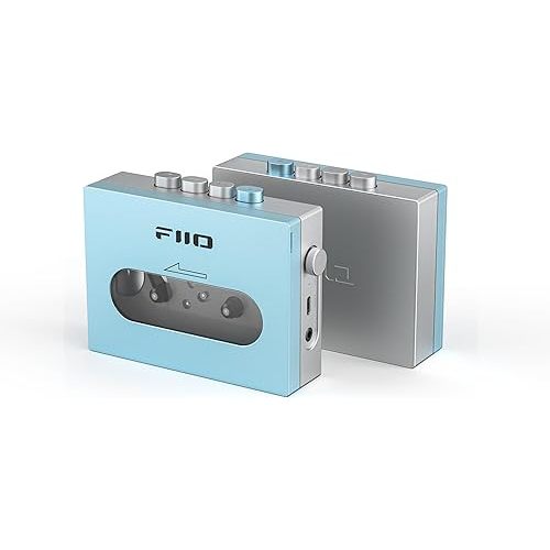 FiiO CP13 Portable Cassette Tape Player with 3.5mm Earphone Jack, Ultra-Low Wow&Flutter, Powered by Type-C or Lithium Battery (Sky Blue)
