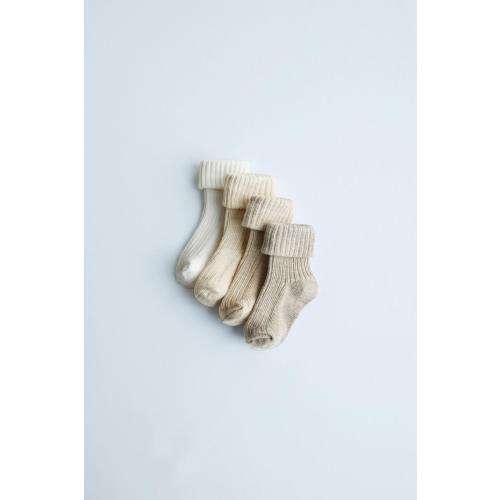FOUR-PACK OF COLORFUL SOCKS - Light beige | ZARA United States