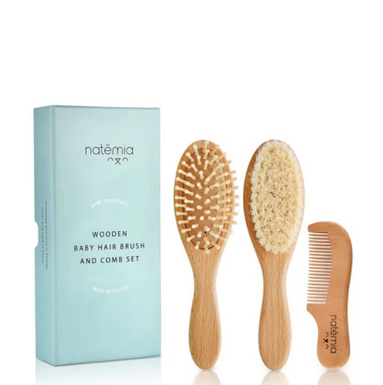 Wooden Hair Brush Set