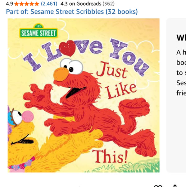 I Love You Just Like This!: A Heartfelt Picture Book with Elmo About Love, Joy, and Gratitude (Christmas Gifts for Kids) (Sesame Street Scribbles)