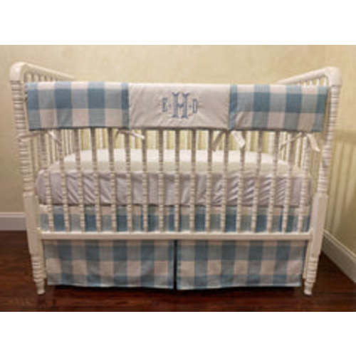 Blue Buffalo Plaid Baby Bedding - Buffalo Plaid Crib Bedding , Boy Cri - Just Baby Designs
