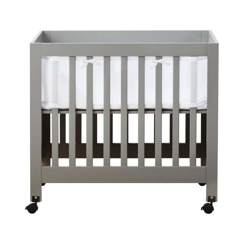 BreathableBaby Breathable Mesh Liner for Mini Cribs, Classic 3mm Mesh, White (Size 4M Covers 4 Sides, Mini Cribs Only)