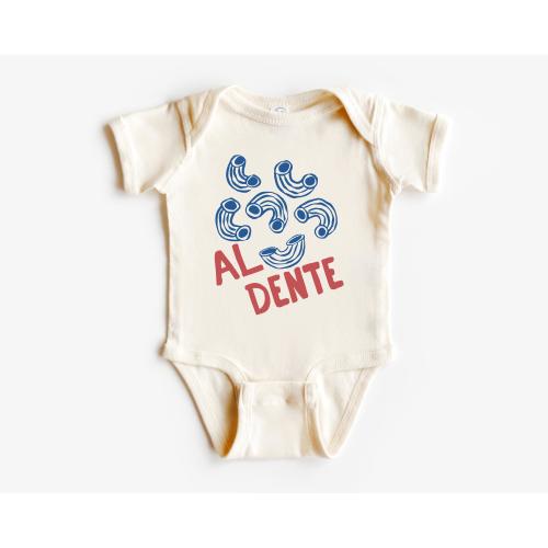 Al Dente Infant Bodysuit | Super Cute Pasta Italian Foodie, Italy Themed Outfit | Baby Shower Gift Idea | Boho Style Boy, Girl Baby Clothing