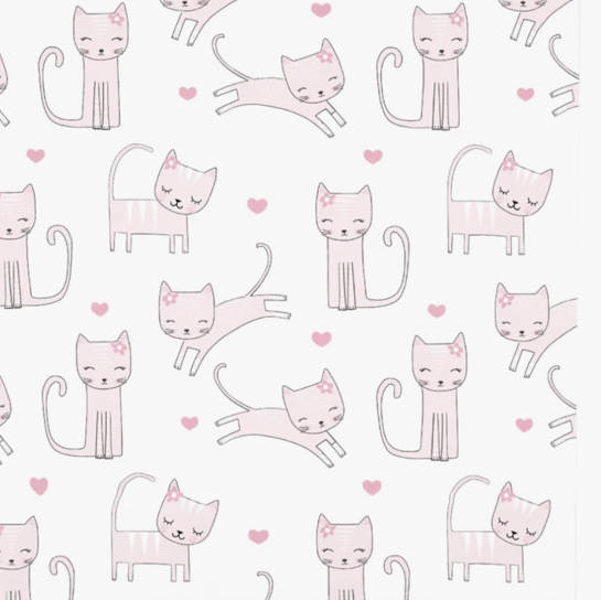 NoJo Super Soft Pink & White Purrdy Kitty Cat Fitted Crib Sheet, Pink, White