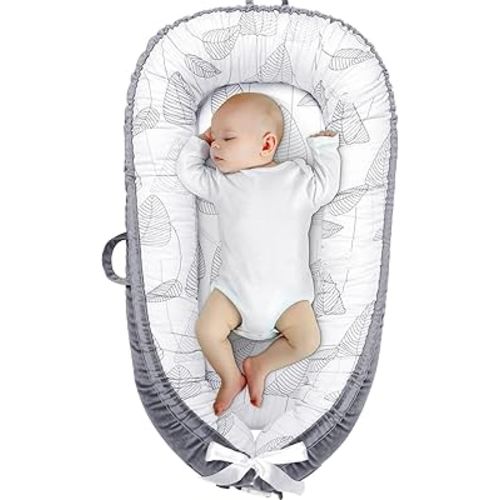 Baby Lounger Cover, protable Baby Lounger, Baby Snuggle Lounger me, Baby Gift, Adjustable Baby Lounger, line Leaves Baby Lounger