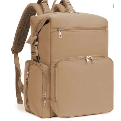 Diaper bag Backpack Waterproof Baby Changing Bags for Mom and Dad with Changing Pad Large Travel Maternity Tote with Insulated Pockets and Organised Compartments (Oat)