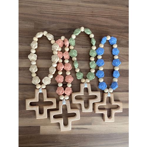 Silicone Decade Rosary – Catholic Sensory Toy for Baby | Baptism Gift for Boys or Girls | Baby - Friendly First Rosary | Christian Baby Gift
