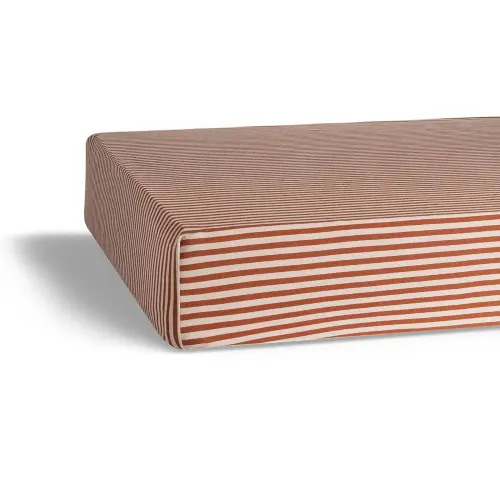 100% Cotton Crib Sheet - Clay Stripe