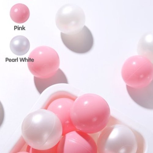 PlayMaty Plastic Ball Pit Balls - 2.16inch Crush Proof Phthalate&BPA Free Balls for Kids Toddlers for Playhouse Play Tent Playpen Pool Pack of 100(Pink White)