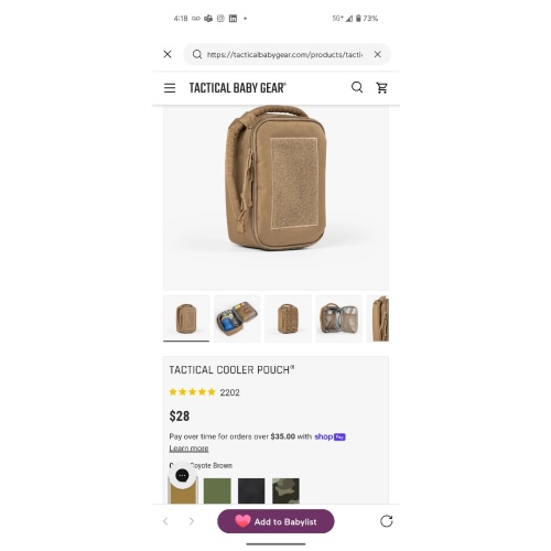 Tactical Cooler Pouch® by TBG – Tactical Baby Gear (color Coyote Brown)