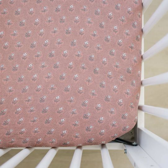 Vintage Pink Floral Muslin Crib Sheet – Milk & Baby
