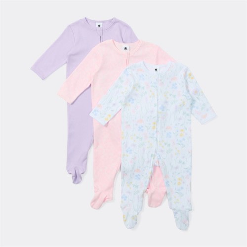 Dymples Baby Organic Cotton Floral Print Coverall 3 Pack - Multi - Size 0000