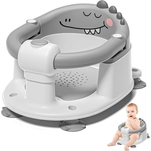 Baby Bath Seat for Babies 5 Months & Up - Non-Slip Bath Seat for Sitting Up, Soft Cushion & Compact Design, Toddler Bathtub Seat