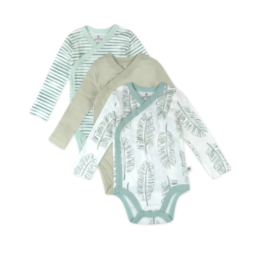 3-Pack Organic Cotton Long Sleeve Side-Snap Bodysuits | Honest Baby Clothing