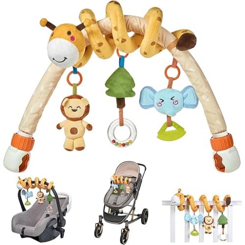 TUMAMA Baby Stroller Arch Toy,Portable Baby Mobile for Bassinet,Car Seat Crib Accessories Travel Activity Arch for Babies Infants 0-12 Months