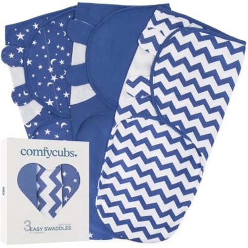 Swaddle Blankets For Baby Girl & Boy 3 Pack Sleep Sack Velcro By Comfy Cubs (small 0-3 Months, Stone, Sage, Azul)