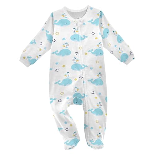 Dussdil Baby One-Piece Footies Newborn Rompers Pajamas Cotton Footed Pjs for Sleep Play Boys Girls
