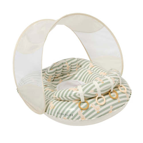 Interactive Baby Float | Duck Sage Stripe