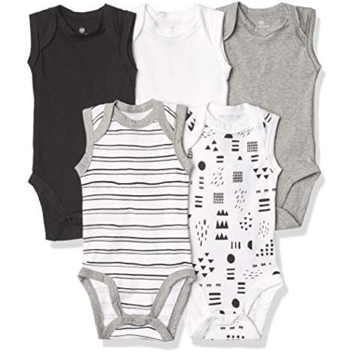 HonestBaby Sleeveless and Cami Bodysuits One-piece 100% Organic Cotton for Baby Boys, Girls, Unisex