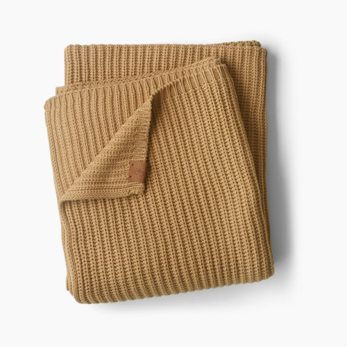 Goumi Kids Mountain Collection Organic Cotton Knit Cozy Blanket - Acorn, 50"(W) X 60"(L)