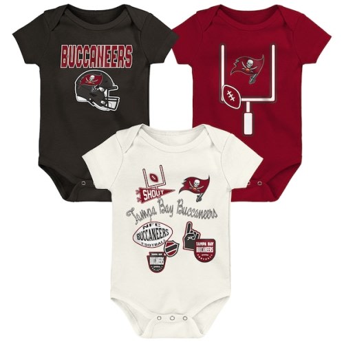 Infant & Newborn Outerstuff Tampa Bay Buccaneers Littlest Player Three-Piece Bodysuit Set