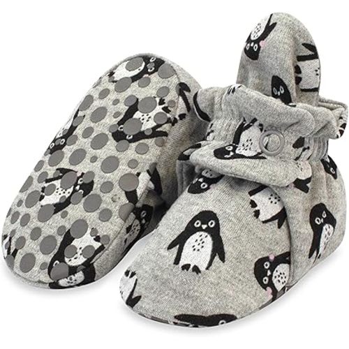 Zutano Unisex Organic Cotton Baby Booties With Gripper Soles