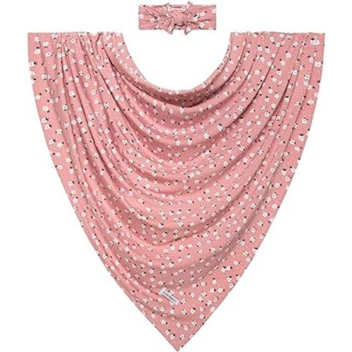 Posh Peanut Swaddle Blanket + Headband Set - Soft Newborn Swaddle Doubles As a Stroller, Receiving Blanket, and Nursing Cover - Matching Breathable Baby Swaddles & Headbands for Everyday