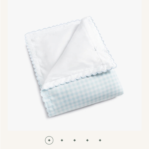 Picnic Gingham Baby Duvet - Blue | Gooselings