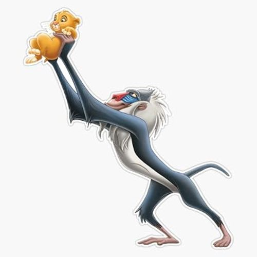 Rafiki And Simba Bumper Sticker Window Vinyl Decal 5"