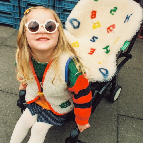 BINIBAMBA Milk Sheepskin Buggy Liner for Prams