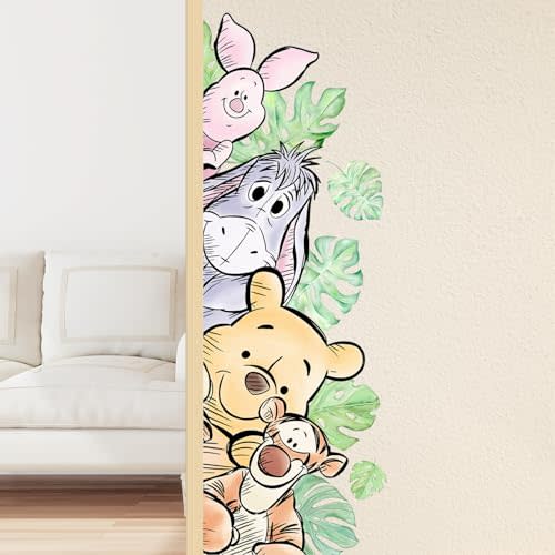 Winnie Wall Stickers for Kids, Winnie Character Wall Stickers, The Pooh Party Decorations, Winnie Removable Stickers for Baby Kids Nursery Children Room Bedroom Living Room Playroom Wall Decoration
