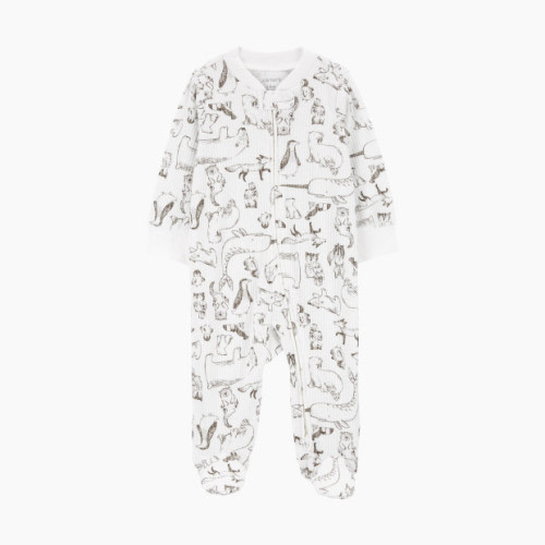 Carter's 2-Way Zip Thermal Sleep & Play Pajamas - Ivory, 3 M