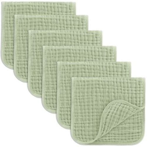 Muslin Burp Cloths Large 100% Cotton By Comfy Cubs (wine, Pack Of 10)