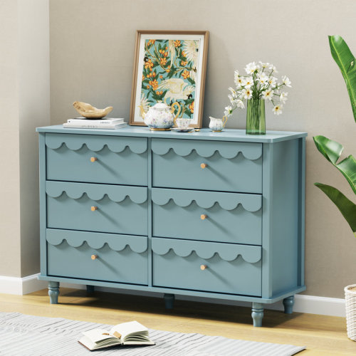 Charlton Home® Dorlan 6 Drawer 43.1" W Laced Dresser & Reviews | Wayfair
