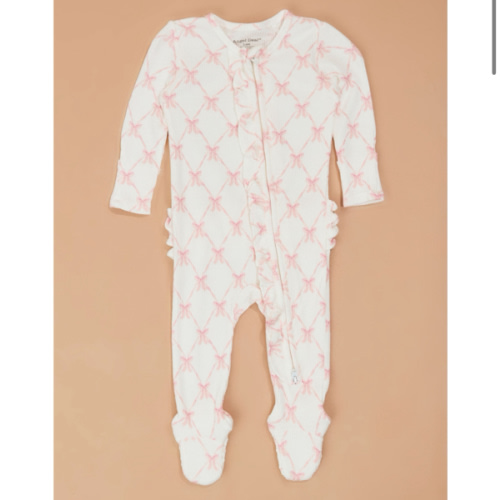 Beautiful Bow Ruffle Footie