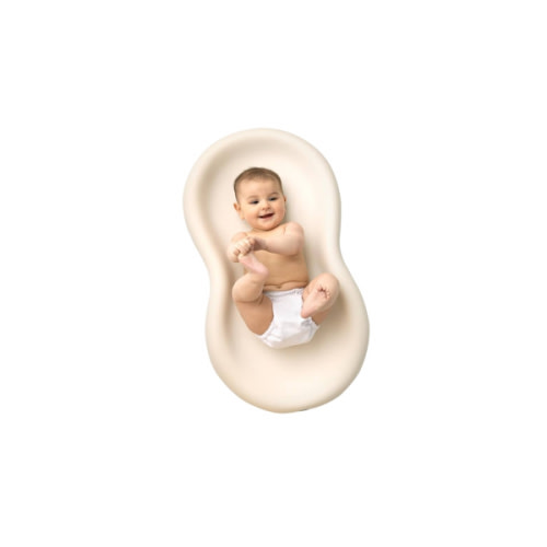 Keekaroo Peanut Changer Baby Vanilla– The Original Made in USA Easy-to-Clean Changing pad and The only Shell Over Foam, Fully Water Repellant