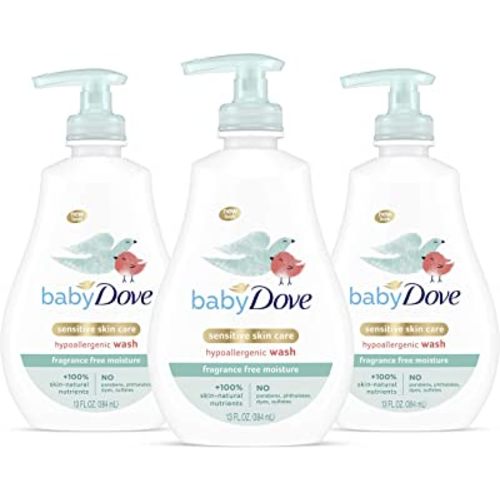 Amazon.com: Baby Dove Tip to Toe Baby Body Wash For Baby's Sensitive Skin Sensitive Moisture Washes Away Bacteria, Fragrance-Free and Hypoallergenic Baby Soap, 13 Fl Oz (Pack of 3) : Baby