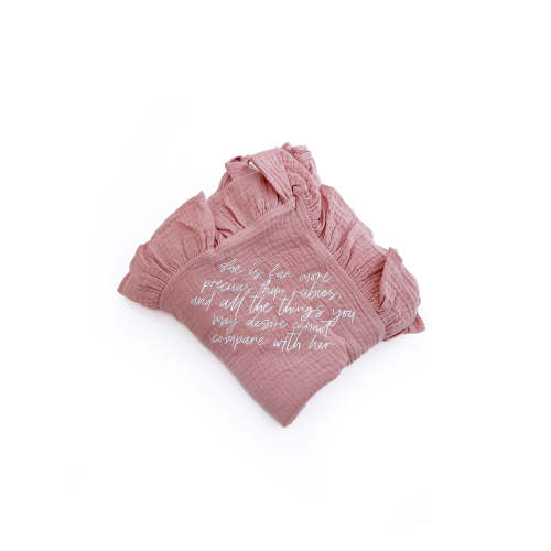 She is Far More Precious Ruffle Swaddle Blanket – AmorClothingCo.