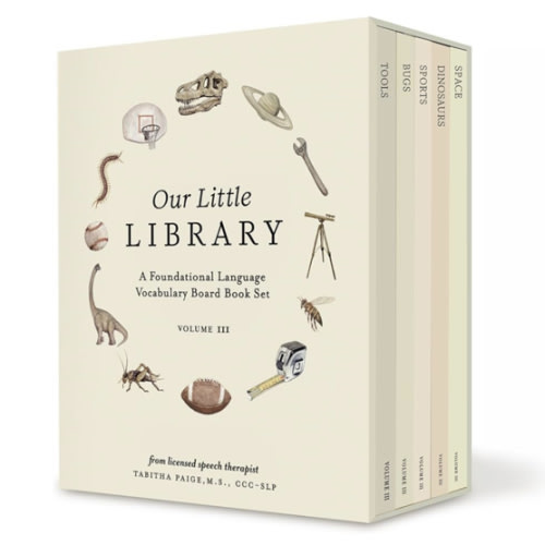 Our Little Library Vol. 3: Dinosaurs, Space, Tools, Bugs, and Sports Board Book Set for Boys & Girls (Tabitha Paige Children's Book Series)