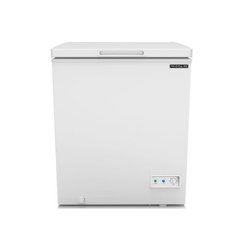 Frigidaire Chest Freezer 5.0 Cu. Ft, White with Removable Basket and Manual Defrost