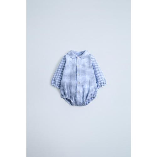 GINGHAM PRINT BODYSUIT