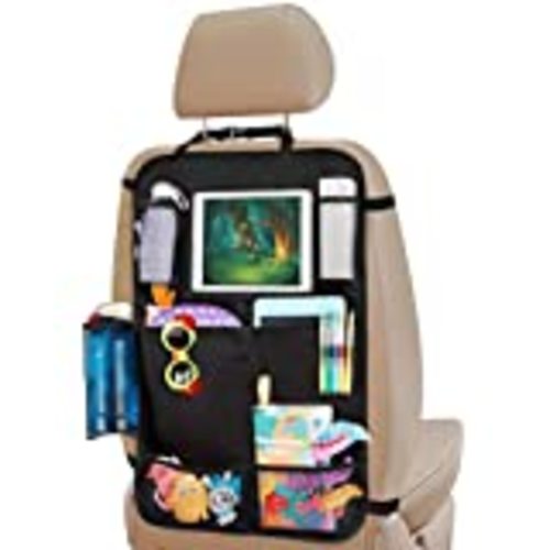 Car Back Seat Organizer with Insulated Thermal Pocket, Tablet Holder -  Touch Screen Pocket - Use as Backseat Organizer for Kids and Toddlers, Kick  Mat and Back Seat Protector 