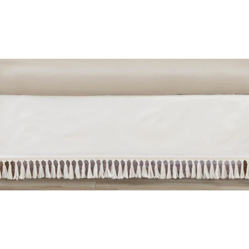 Sweet Jojo Designs Boy or Girl Gender Neutral Unisex Baby Crib Bed Skirt Desert Sun Collection Solid Off White