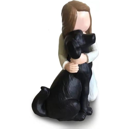 Bingo Castle Black Dog Angel Figurine