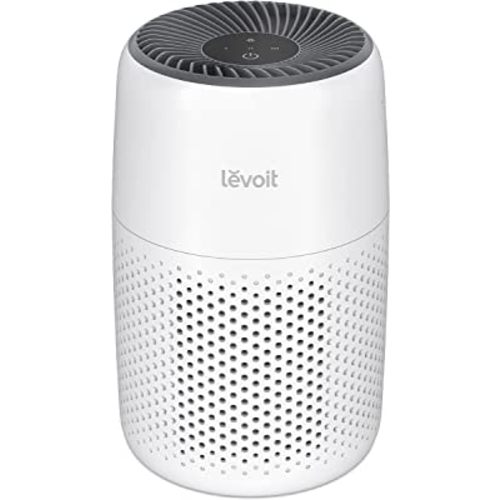 LEVOIT Air Purifiers for Bedroom Home, 3-in-1 Filter Cleaner with Fragrance Sponge for Sleep, Smoke, Allergies, Pet Dander, Odor, Dust, Office, Desktop, Portable, HEPA at Speed Ⅰ, Core Mini-P, White