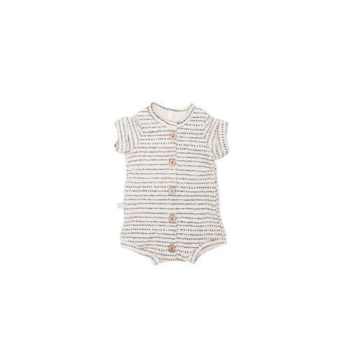 Rolled Sleeve Romper in 'dash dot' – Childhoods Clothing