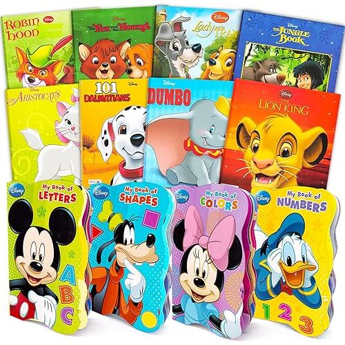 12 Book Set Disney Mickey Mouse Bedtime Stories Bundle for Toddlers 1-3 Kids 3-5 (Bulk Disney Storybook Collection) Board book – November 16, 2021