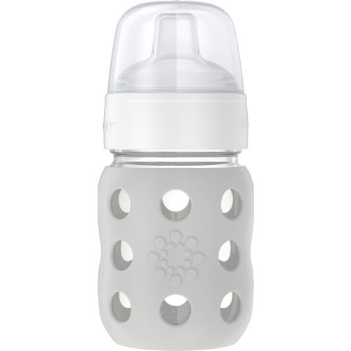 LifeFactory 8oz Glass Sippy Cup – Stone Gray