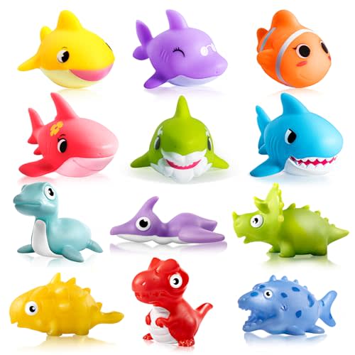 Hely Cancy Bath Toys for Kids - No Hole Baby Bath Toys, 1 Year Old Bath Toys for Infant Boys Girls Shower Water Pool Toys