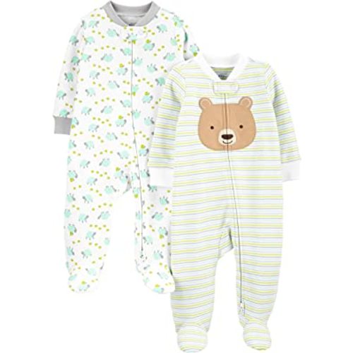 Simple Joys by Carter's Baby Neutral 2-Pack Cotton Footed Sleep and Play